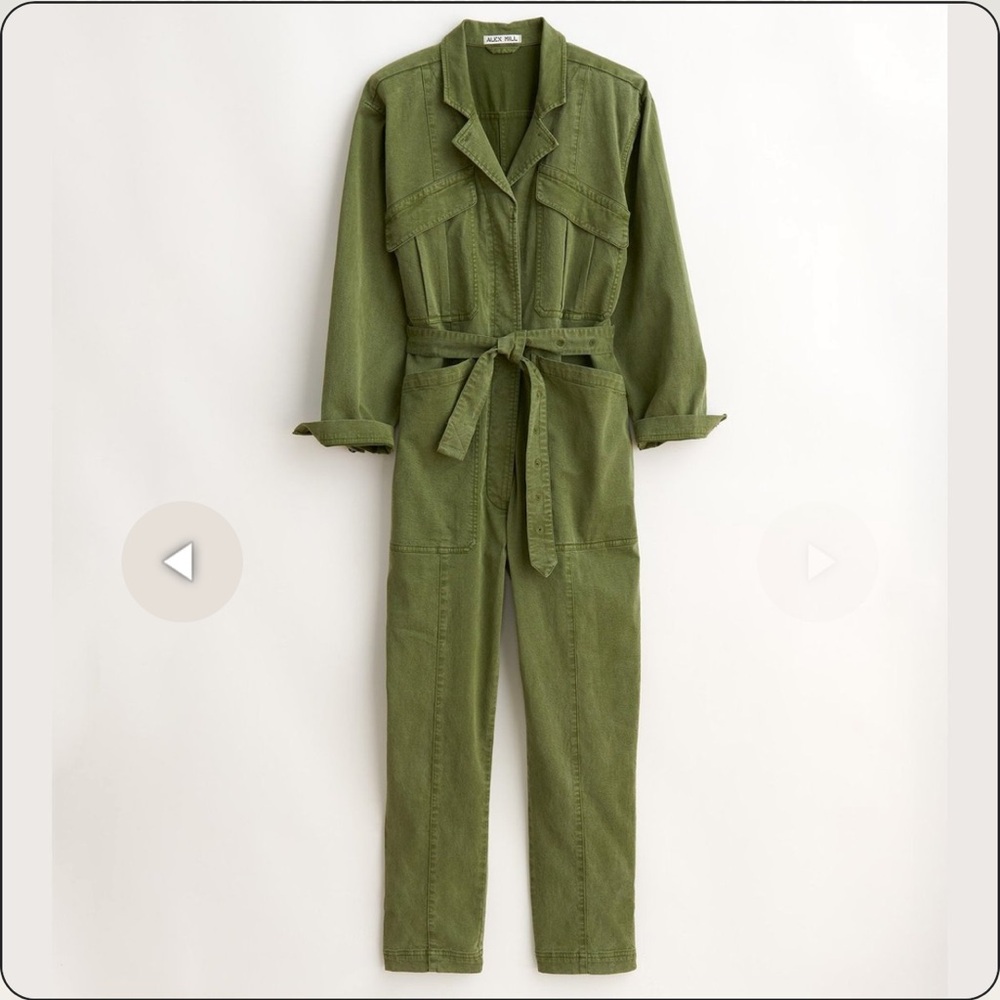 Alex Mill Expedition Jumpsuit - Washed Twill - Army Olive